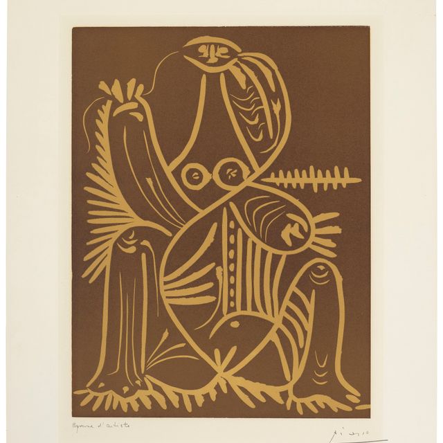 Pablo Picasso — Женская поза в пляжной пижаме.II, из дневника