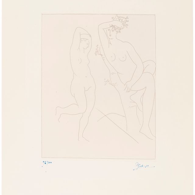 Pablo Picasso — Две новые женщины танцуют в лесу