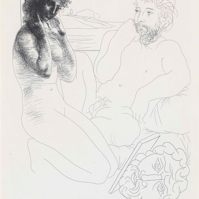 Pablo Picasso — Скульптор и модель Аженуйе, автор: La Suite Vollard