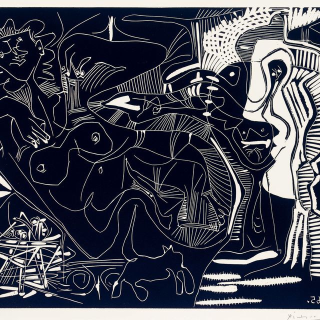 Pablo Picasso — Ле Те: Двое молодых женщин и один разговор (Р. 1851; В. 1358)
