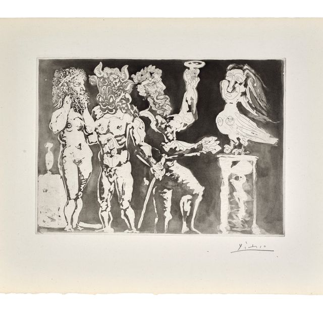 Pablo Picasso — Персонажи "маскарадных костюмов" и "Роковая женщина" из "Люкса Воллара"
