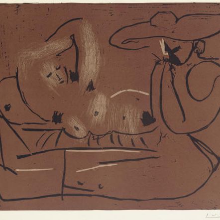 Pablo Picasso — Женское платье-кушетка и мужчина с большой прической (Р. 919; Р. 1236)