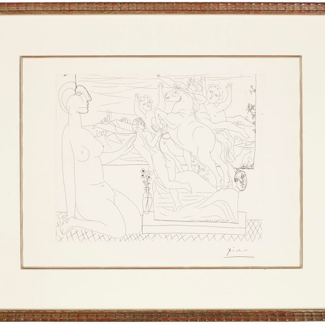 Pablo Picasso — Модель созерцателя в группе скульпторов из La Suite Vollard