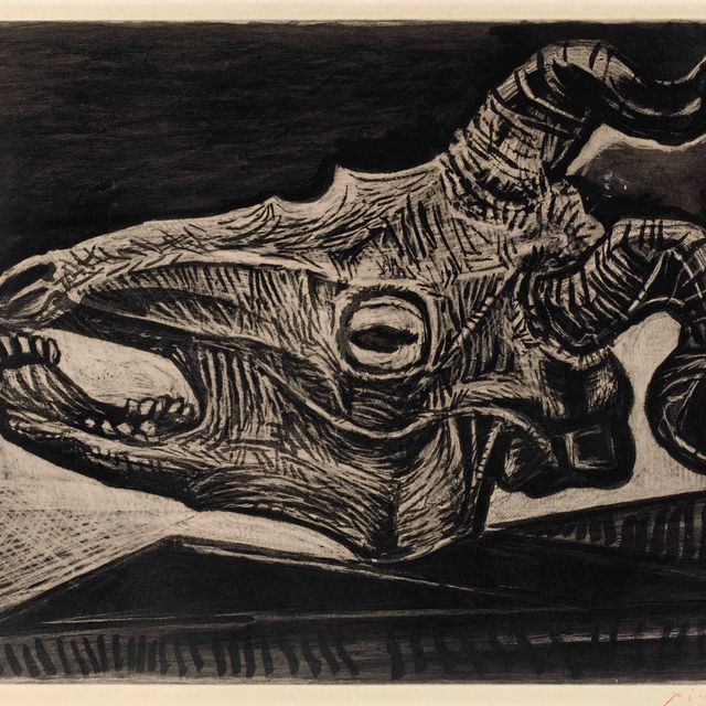 Pablo Picasso — Журавль в небе над столом (B. 696; Ba. 903)