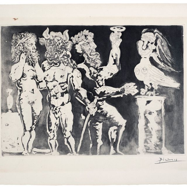 Pablo Picasso — Персонажи "маскарадных костюмов" и "Роковая женщина" из "Люкса Воллара"