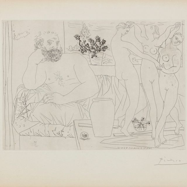 Pablo Picasso — Скульптор и трое танцовщиц, автор: Ла Сюит Воллар