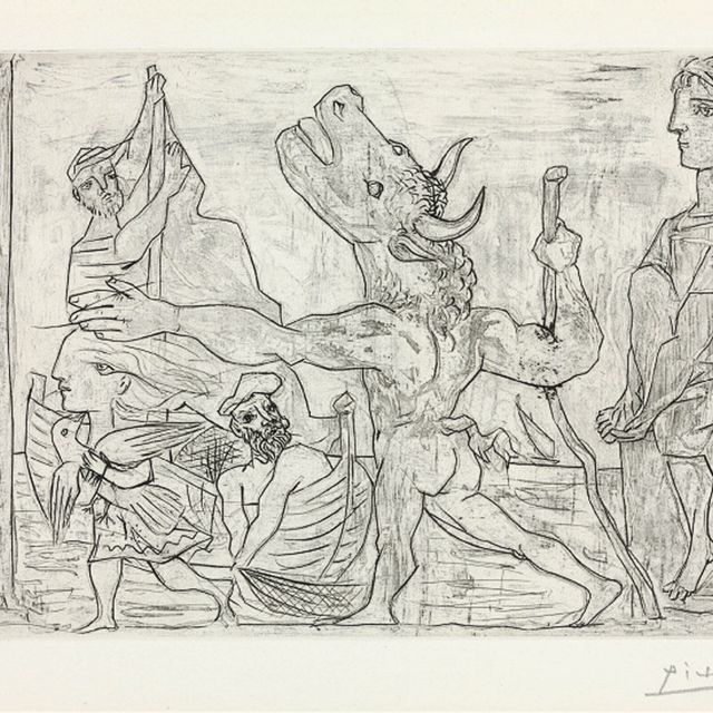 Pablo Picasso — Минотавр - путеводитель по маленькой голубке из оперы "Сюита Воллара" (стр. 223; стр. 436)
