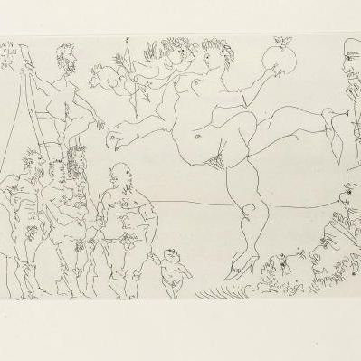 Pablo Picasso — Пабло Пикассо и Рафаэль Альберти, Музей искусств, Густаво Гили, Издательство "Комета", Барселона, 1969 (Р. 1465-1477; С. 146 книг)
