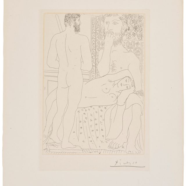Pablo Picasso — Скульптор, модель дивана и скульптуры, из La Suite Vollard