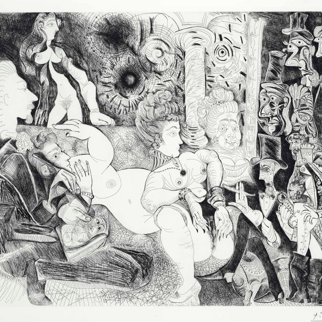Pablo Picasso — Художник-постановщик, сын модели для съемок в доме Телье, из серии 156