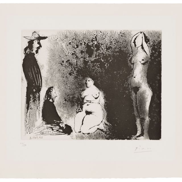 Pablo Picasso — Турнир на полях: "Автор XIX века и Курбе", из: Séries 347