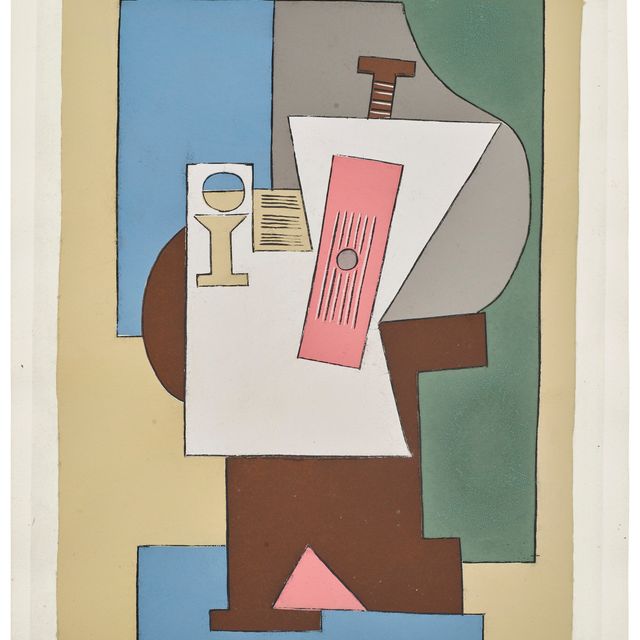 Pablo Picasso — Гитара и перегородка в геридоне, от Dix Pochoirs
