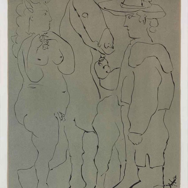Pablo Picasso — Пикадор, Женщина и рыцарь (Р. 913; Ба. 1238)