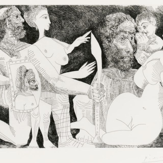 Pablo Picasso — Мифологическая сцена: рассказ об Агамемноне в Брисее из "Сери 347" (1535 г. до н.э.; 1551 г. до н. э.)