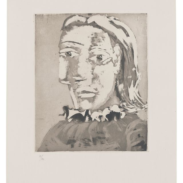 Pablo Picasso — Женский портрет с рюшами: Мария-Тереза