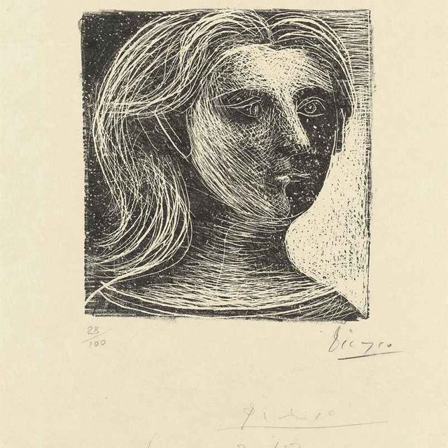 Pablo Picasso — "Тет-а-тет с женщиной", автор: Пикассо Десен (Р. 73; М. XX; ср. Cramer books 14)