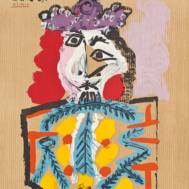 Pablo Picasso — Одна тарелка, из серии "Воображаемые портреты"