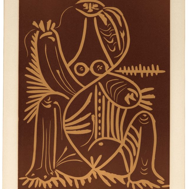 Pablo Picasso — Женская поза в пляжной пижаме. ii