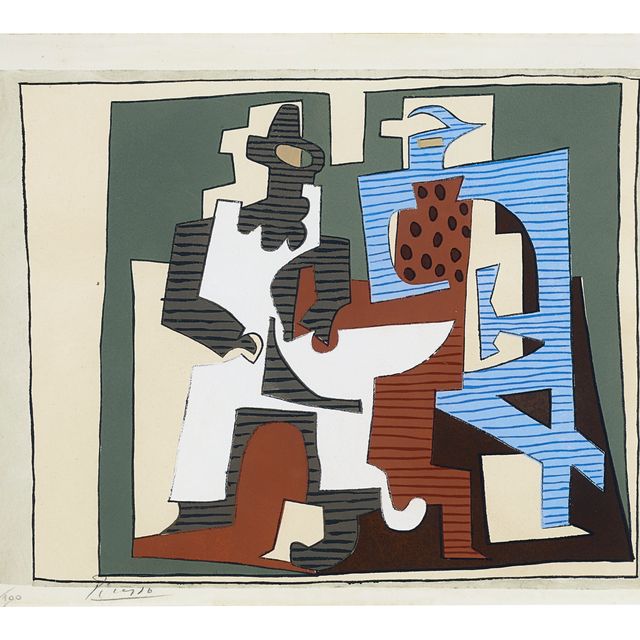 Pablo Picasso — Пьеро и Арлекин из коллекции Dix Pochoirs
