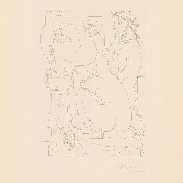 Pablo Picasso — Скульптор для создания купе и модели accroupi, автор: La Suite Vollard (B. 152; Ba. 304)