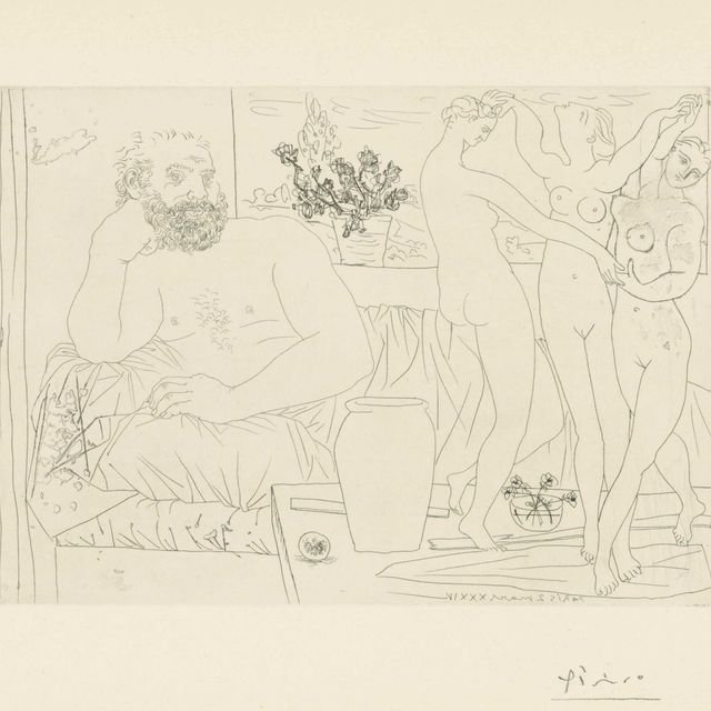 Pablo Picasso — Скульптор и трое танцовщиц, автор: Ла Сюит Воллар