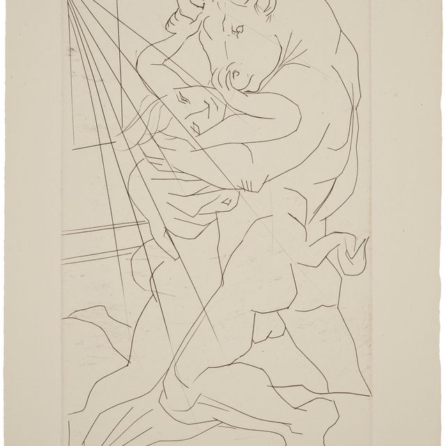 Pablo Picasso — Минотавр обнимает мою женщину