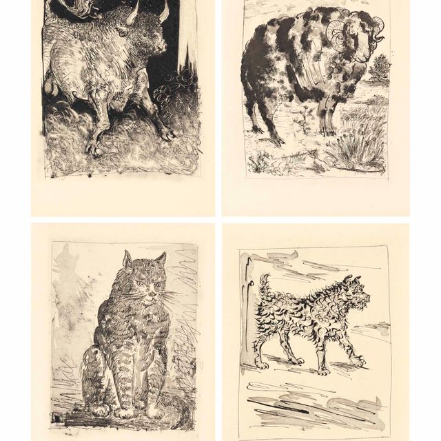 Pablo Picasso — Г. Л. Леклерк, "Оригинальные спиртные напитки для текстов Буффона", Мартин Фабиани, Париж, 1942