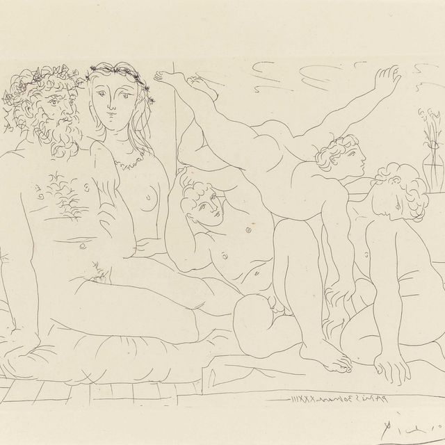 Pablo Picasso — Семья Сальтимбанков, от: La Suite Vollard