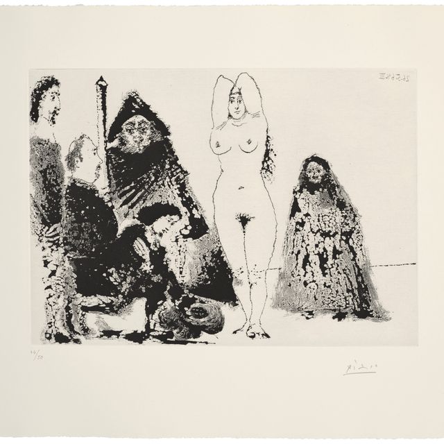 Pablo Picasso — Молодой человек, довольный своим заявлением, в присутствии авторов, от: Series 347