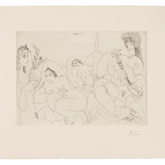 Pablo Picasso — Ужин в Турции. Женщины, живущие в одиночестве, из серии 347.
