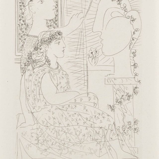 Pablo Picasso — Две женщины, которые занимаются скульптурой наедине, из "Ла Сюит Воллар"