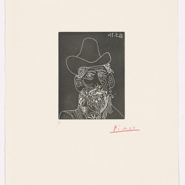 Pablo Picasso — Бюст человека-барбу во вводной части