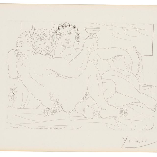 Pablo Picasso — "Минотавр", "Одно купе на двоих" и "молодая женщина" из "Ла Сюит Воллар"