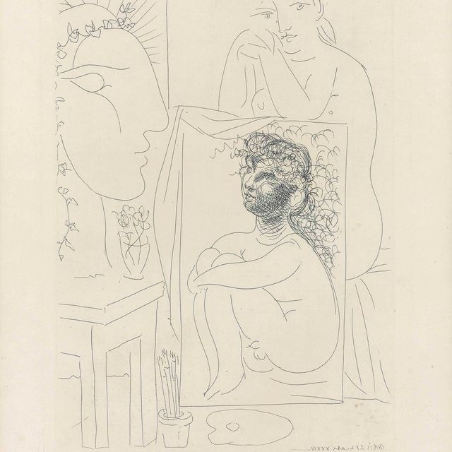 Pablo Picasso — Модель, выполненная в виде картины, из "Сюиты Воллар" (B. 151; Ba. 303)