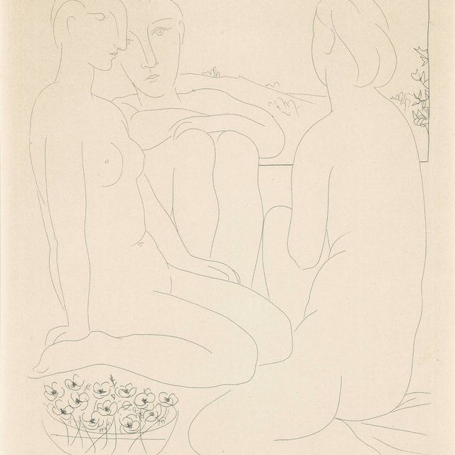 Pablo Picasso — "Трое новых женщин перед самым окном", из "Ла Сюит Воллар" (B. 176; Ba. 329)