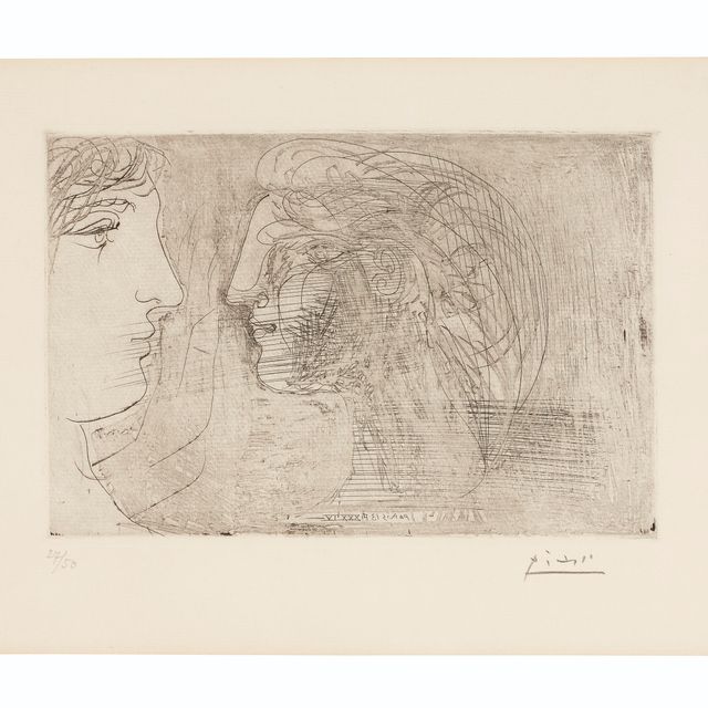 Pablo Picasso — Два профиля лицом к лицу