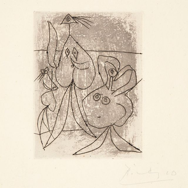 Pablo Picasso — Три фигурки на пляже I, от Jakovski