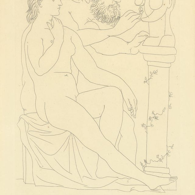 Pablo Picasso — Модель и скульптор для скульптуры, из коллекции La Suite Vollard (B. 148; Ba. 300)