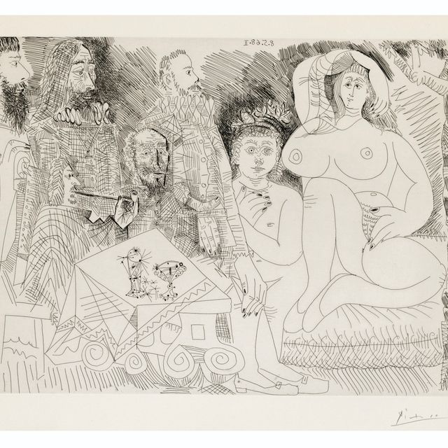 Pablo Picasso — Автор Селестины: Коллекция в саду, рядом с молодым Бахусом Гра, из: Séries 347
