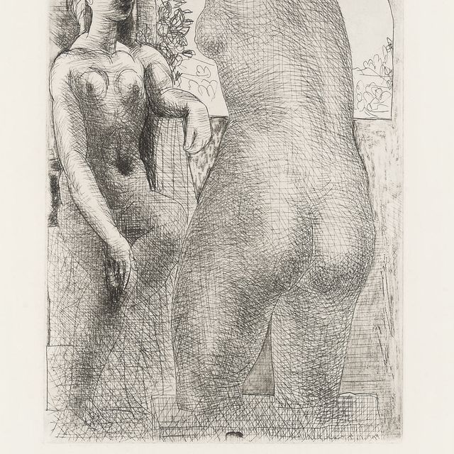 Pablo Picasso — Модель и большая скульптура души из "Сюиты Воллара" (Блох, 186; Баер, 345)