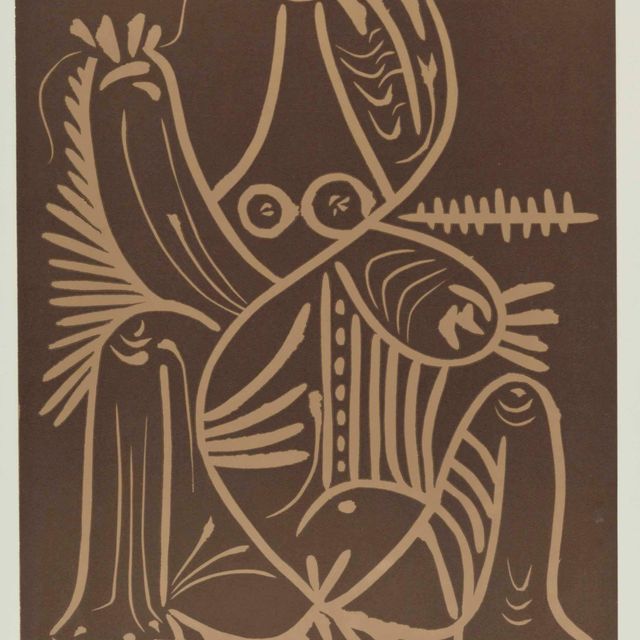 Pablo Picasso — Женская поза в пижаме на пляже II