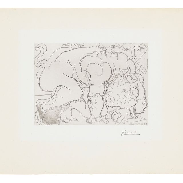 Pablo Picasso — Минотавр блессе. VI, из сюиты Воллара
