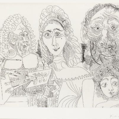 Pablo Picasso — Картина для влюбленных, из серии 347 (B. 1526; Ba. 1542 Bb1)