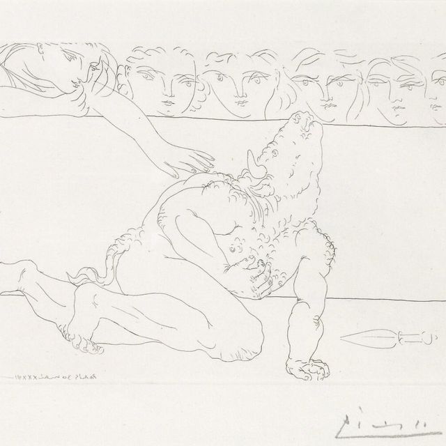 Pablo Picasso — Минотавр Моуран из "Сюиты Воллара" (B. 198; B. 366 до н.э.)