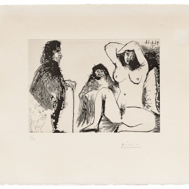 Pablo Picasso — Посетитель, от имени сына, от имени молодой женщины, от имени Селестины, из серии 347