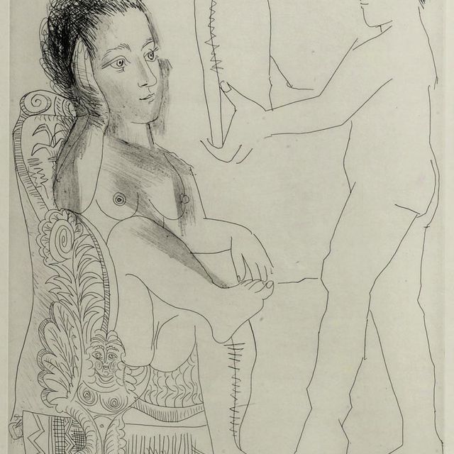 Pablo Picasso — Молодой человек, представляющий мир, или портрет, или молодую женщину, из: La Séries 347 (1499 г.р.; 1516 г.р.А.)