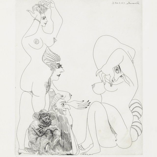 Pablo Picasso — Друг мой, герой романа "Трое одалисок", серия 347 (B. 1486; Ba. 1501)