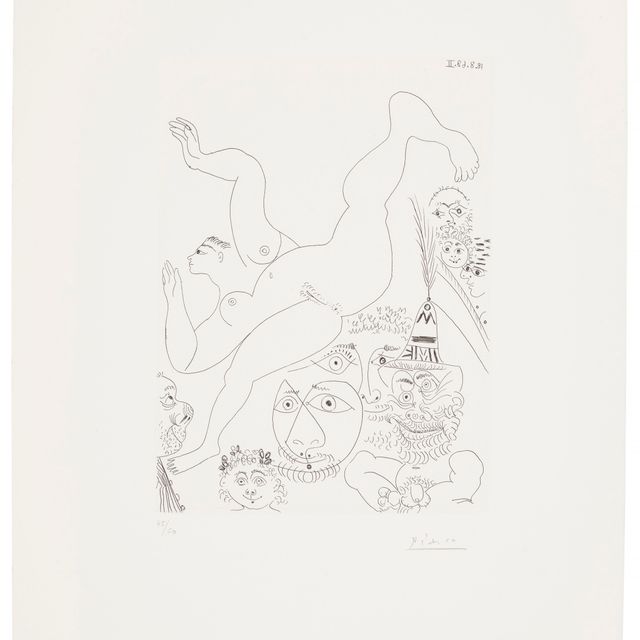 Pablo Picasso — Телезритель: "гимнастика в сольном стиле", для зрителей, из "Ла Сери 347"
