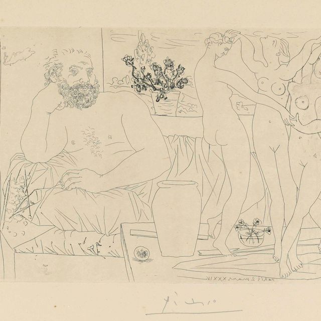 Pablo Picasso — Скульптор и трое танцовщиц, автор: Ла Сюит Воллар
