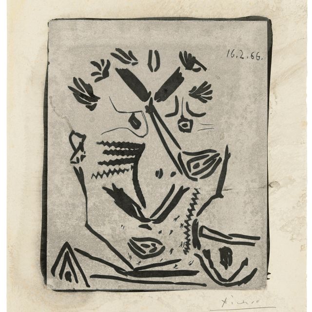 Pablo Picasso — Портрет человека, автор: Собор Парижской Богоматери